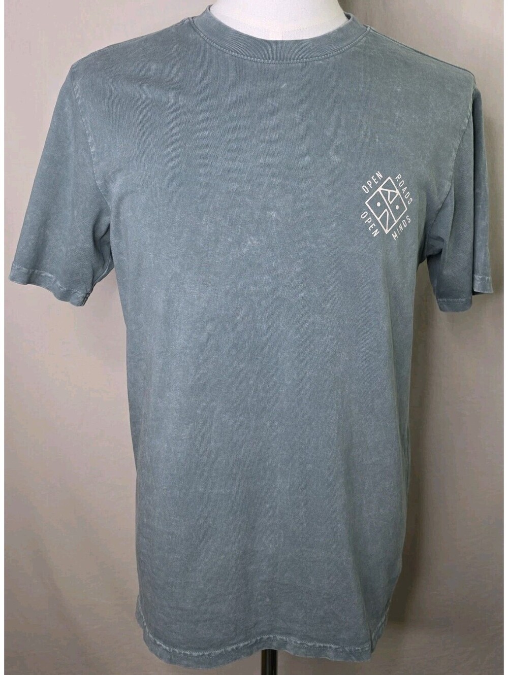 Roark Mens S Ghostrider Graphic T-Shirt Sage Green Custom Dyed Motorcycle NWT...